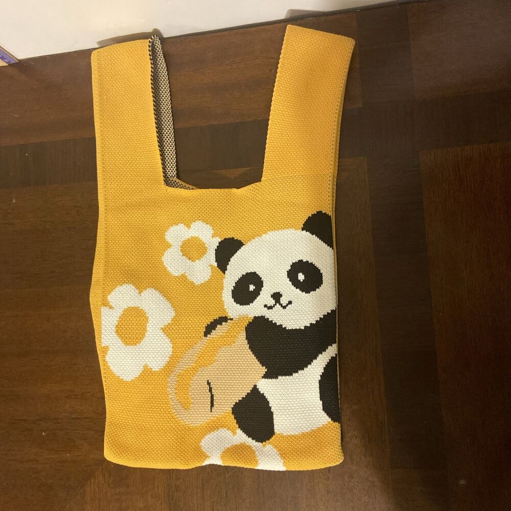 Yellow Panda Fest Houston Tote Bag Animals Animation EUC